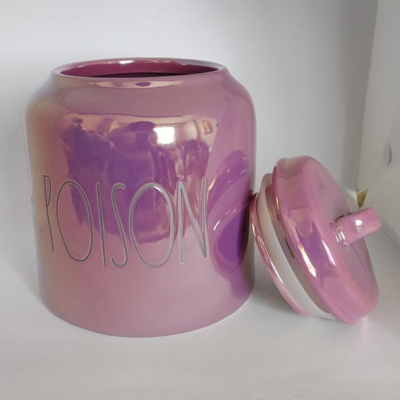 Rae Dunn Purple Beware Poison Halloween Luster Jars Canisters - Picture 5 of 8